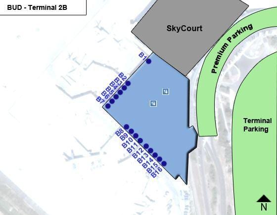 Будапешт аеропорт, термінал 2b карті