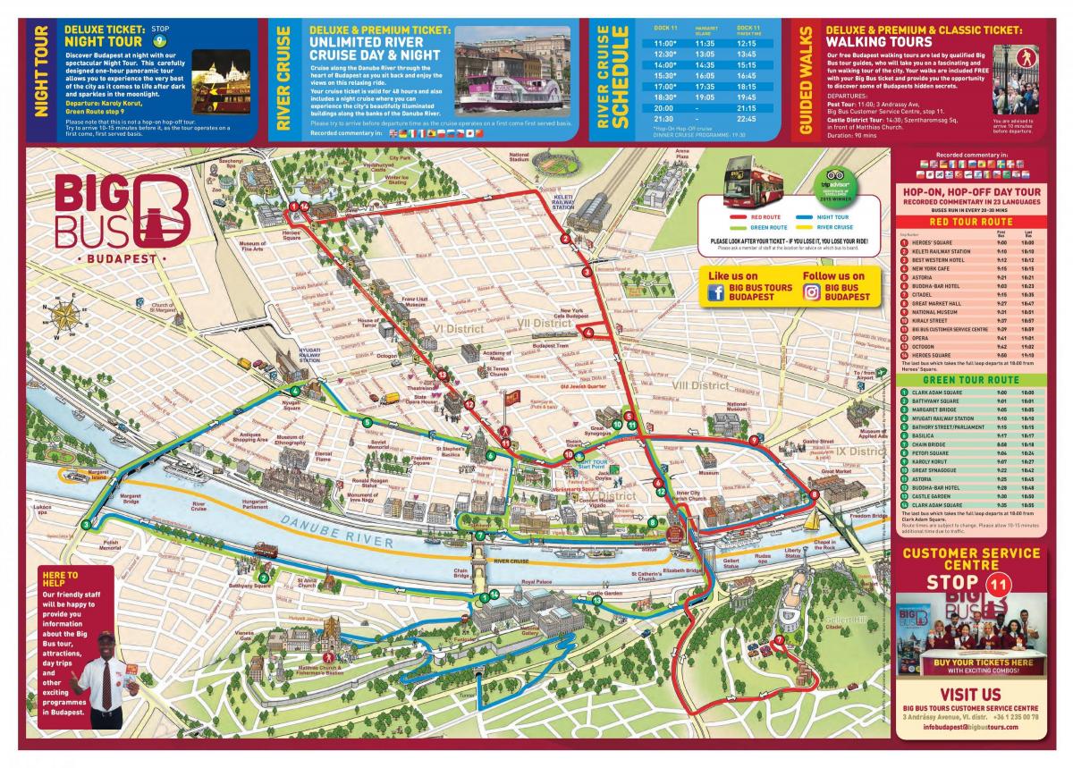 Будапешт великий автобусний тур карті
