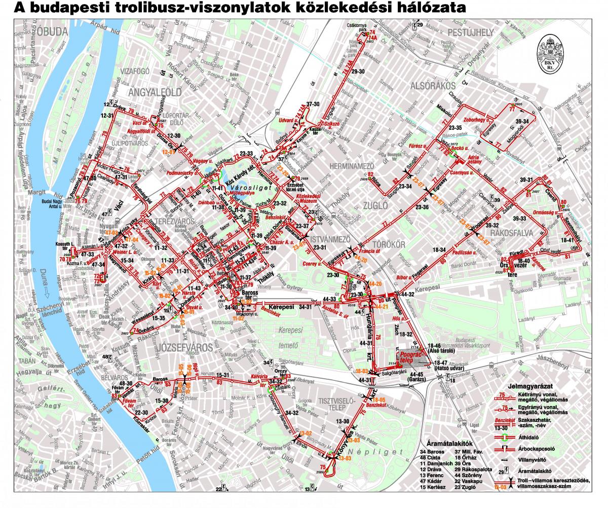 карта Будапешта вагонетки