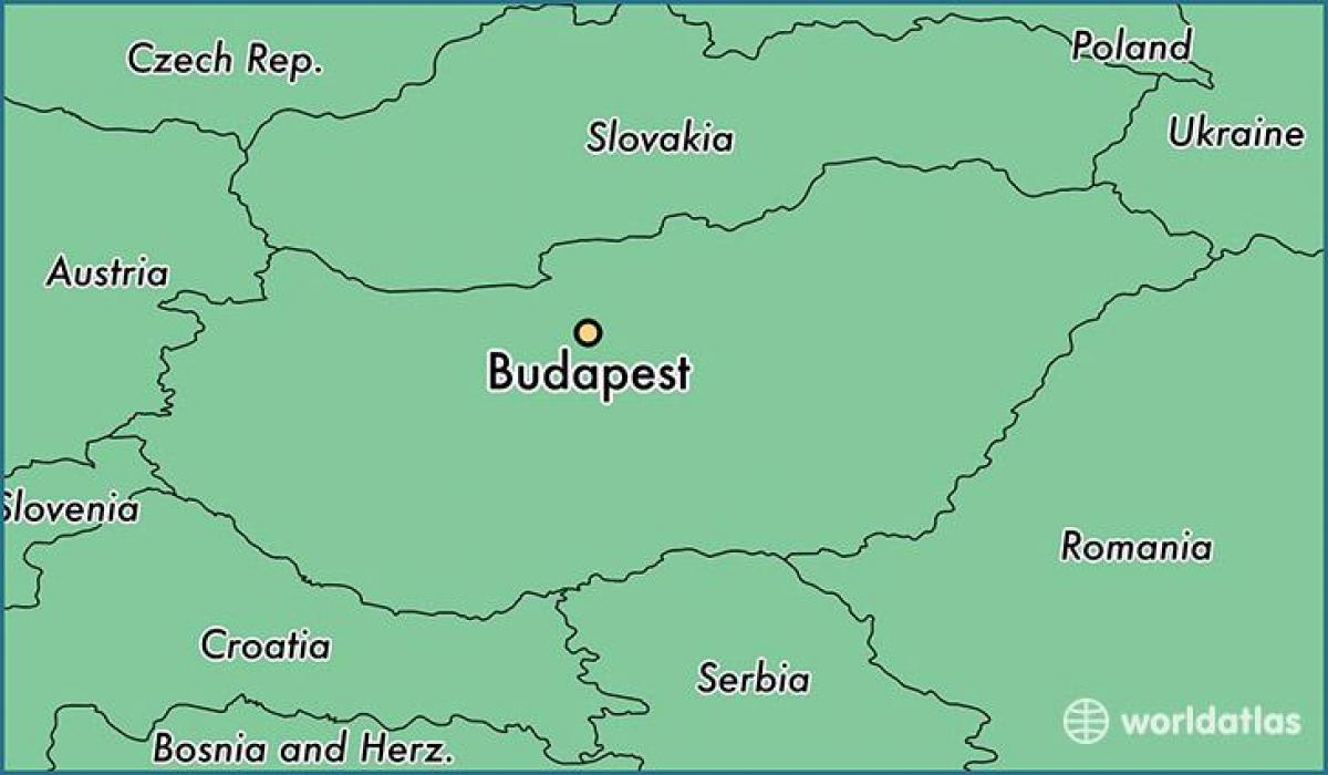 карта Будапешта і сусідніх країн