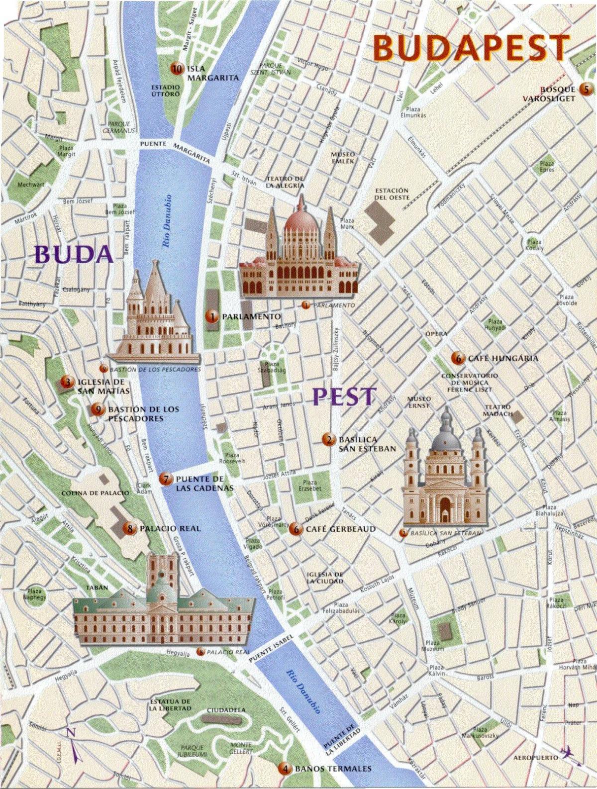 Будапешт пам'ятки карта