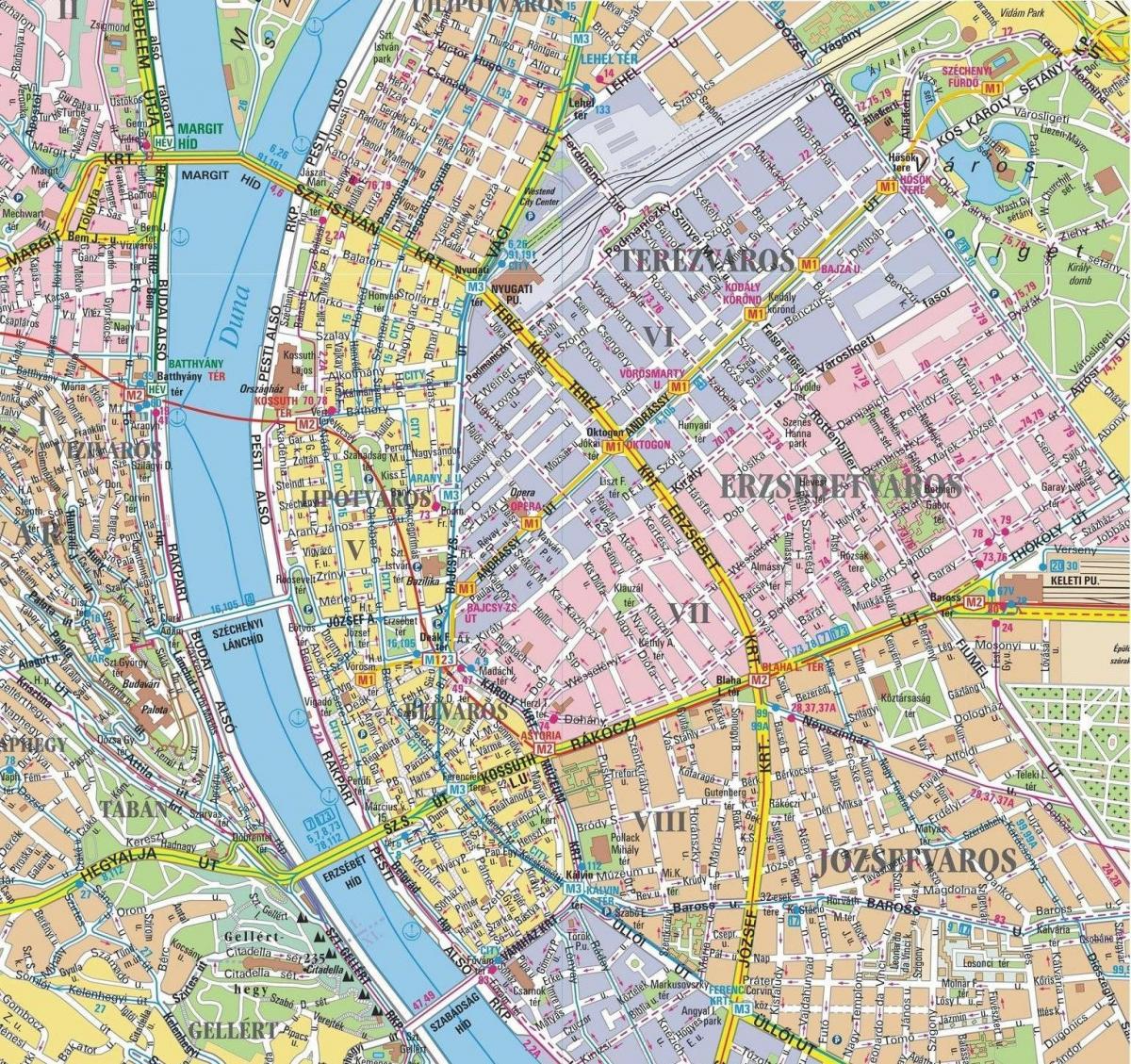 карта районів у Будапешті