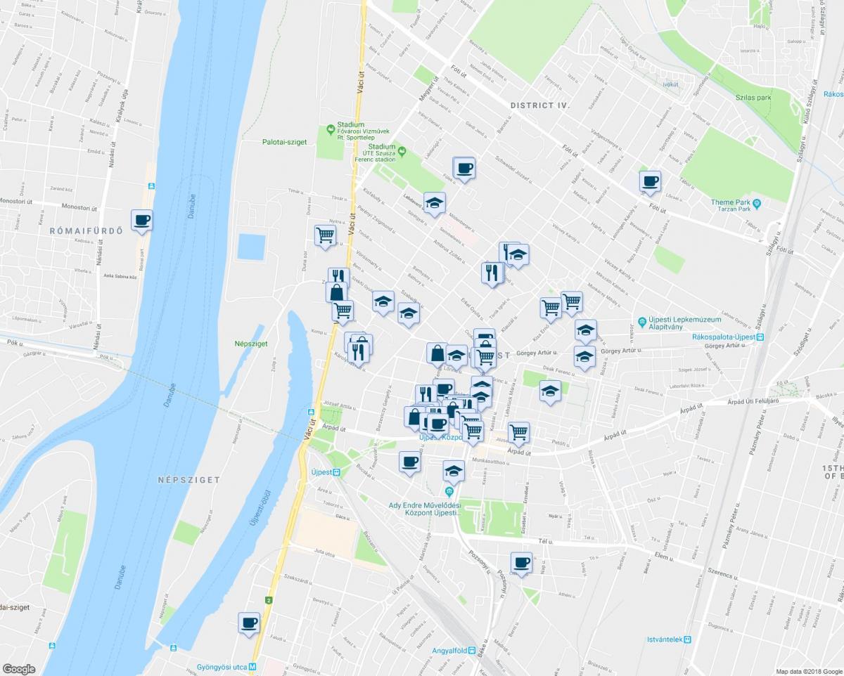 карта Будапешта ресторани