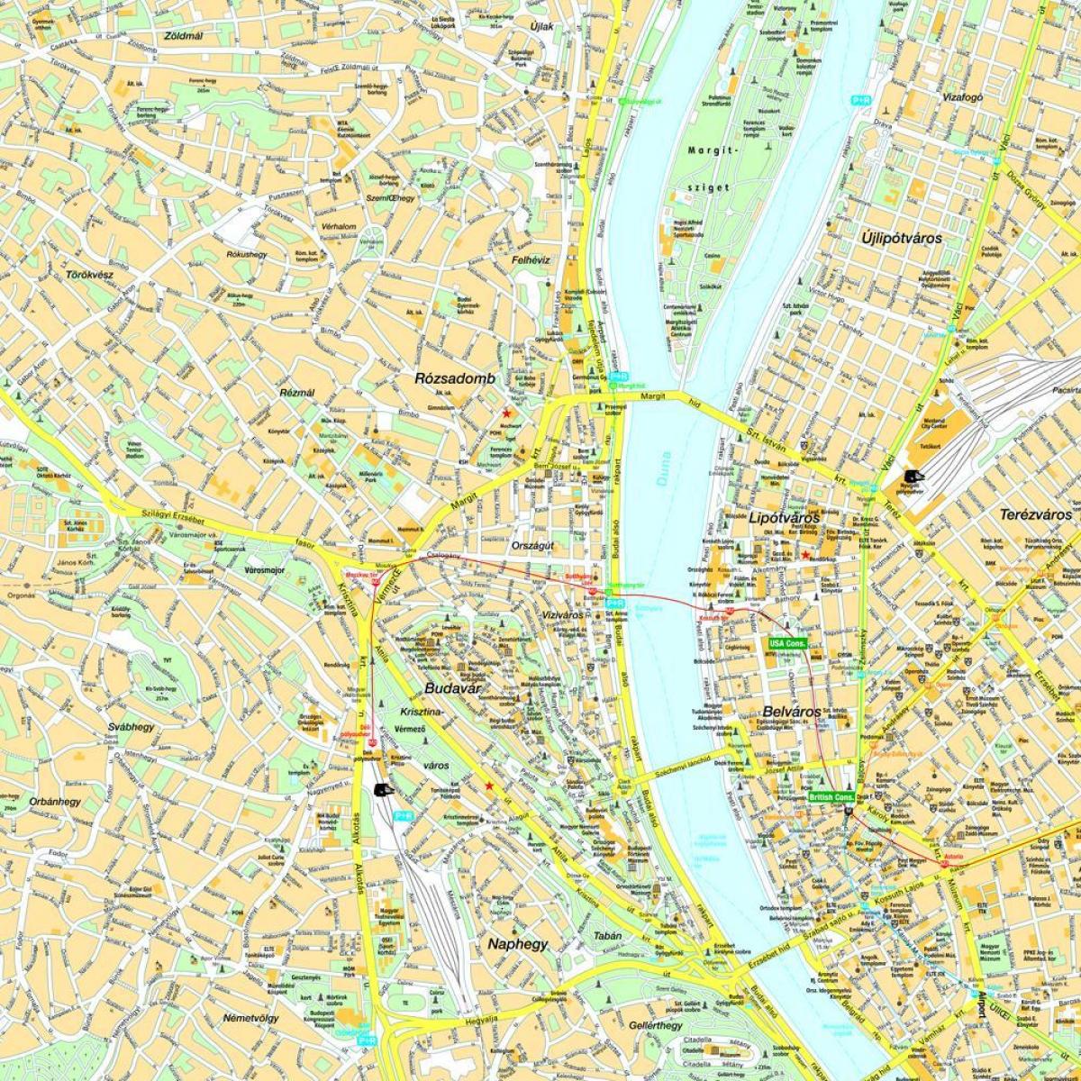 карта Будапешта і околиць