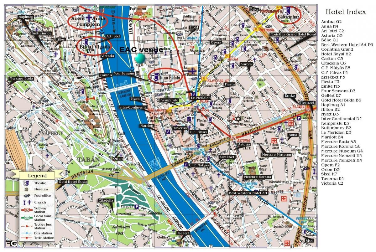 карта готель Hilton Будапешт