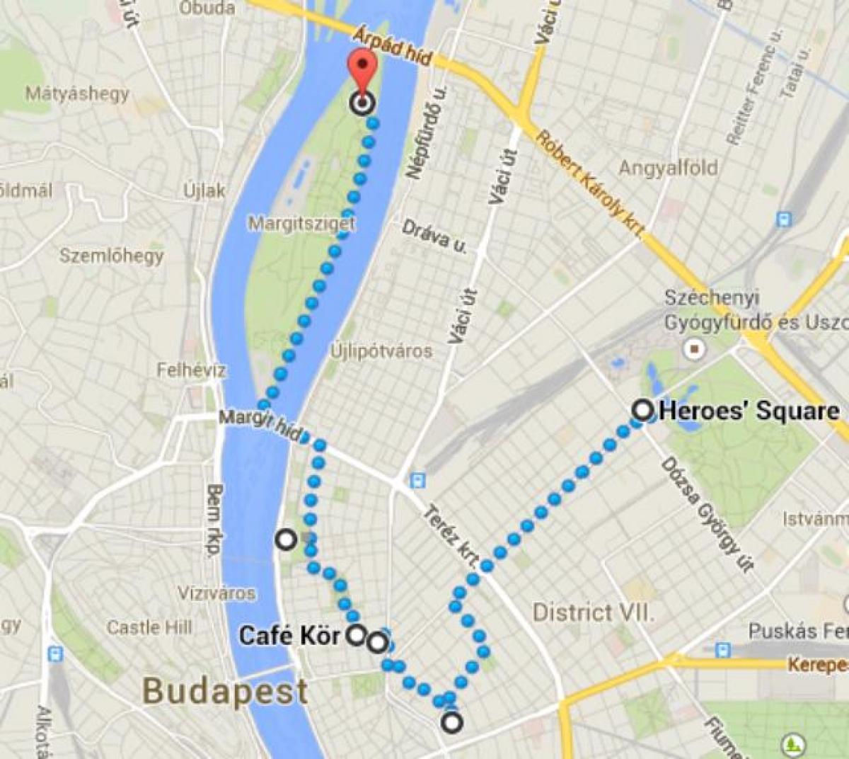 карта площа Героїв Будапешт