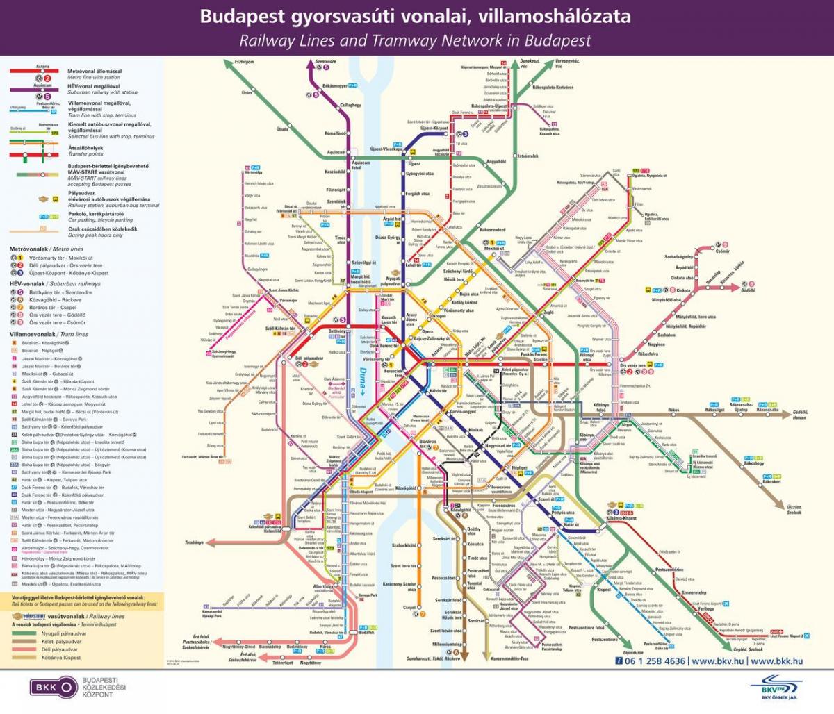 Будапешт громадський транспорт карті