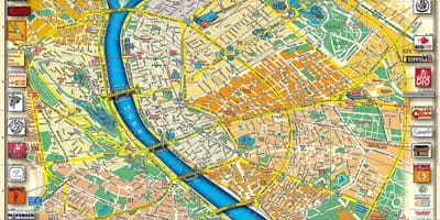 Карта міського парку Будапешта
