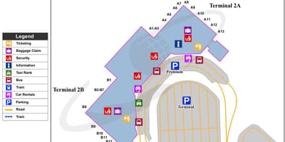Аеропорт Будапешта карті термінал 2а