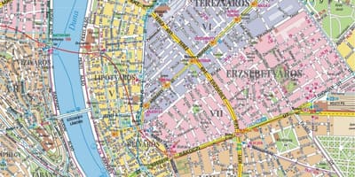 Карта районів у Будапешті
