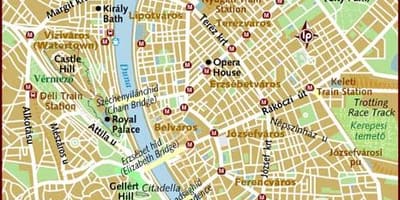 Карта міста Будапешта, Угорщина