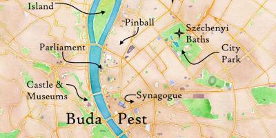 Буда і Пешт на карті