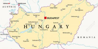 Розташування Будапешт карта світу