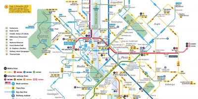 Карта Будапешта на громадському транспорті