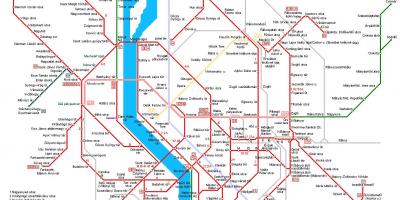 Трамвайні лінії Будапешта карті