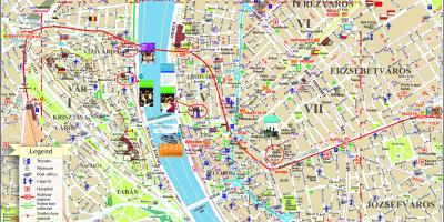 Карта вулиць центру міста Будапешт 